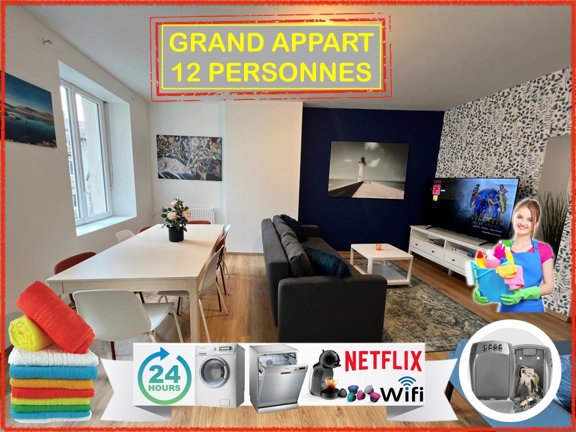 24 Chic & Cosy Grand Appart 88M2 Parking Gratuit Hypercentre Netflix Saint-Etienne  Exterior foto